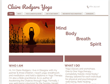 Tablet Screenshot of clairerodgersyoga.com